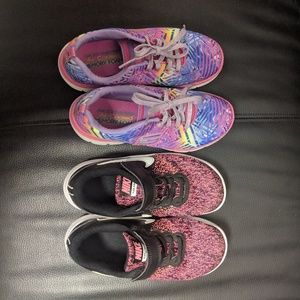 2 pairs Girls Tennis Shoes